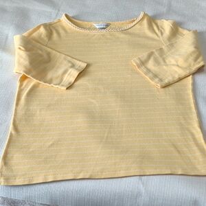Christopher & Banks Kids Long Sleeve Yellow Striped Tee